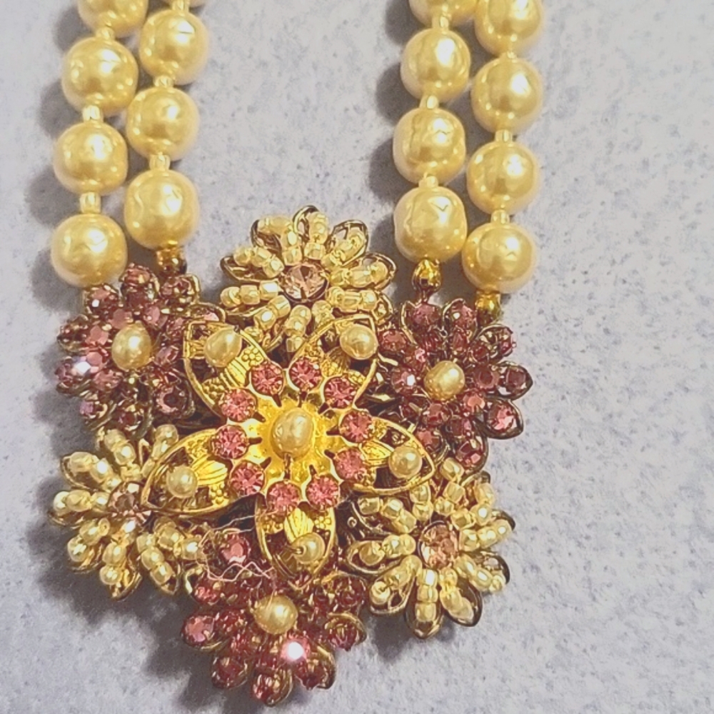 Miriam Haskell Necklace With Brooch - Picture 3 of 15
